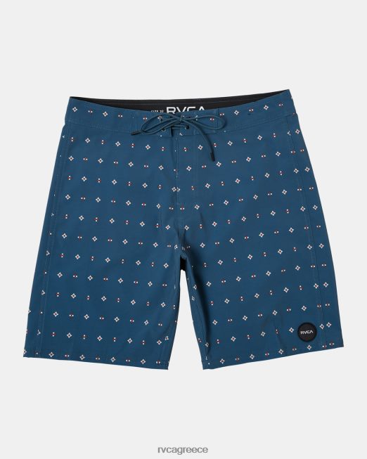 R422N81010 va boardshort 19 RVCA για άνδρες και γυναίκες μπλε πάπιας πυθμένα