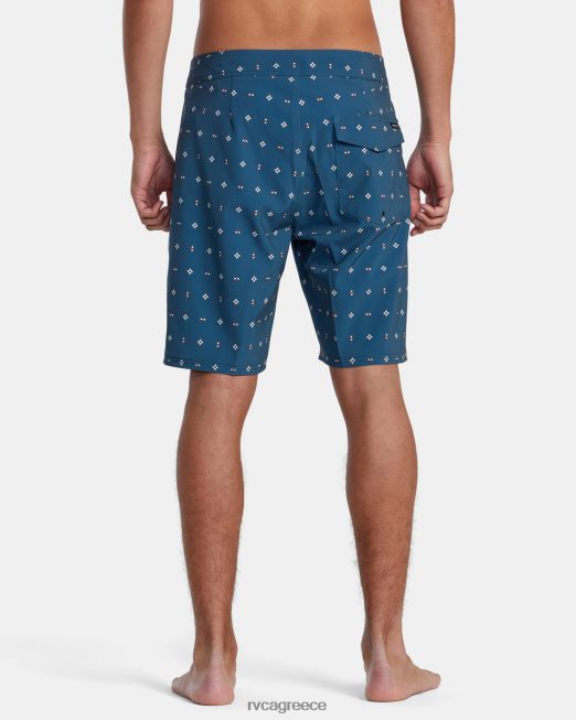 R422N81010 va boardshort 19 RVCA για άνδρες και γυναίκες μπλε πάπιας πυθμένα