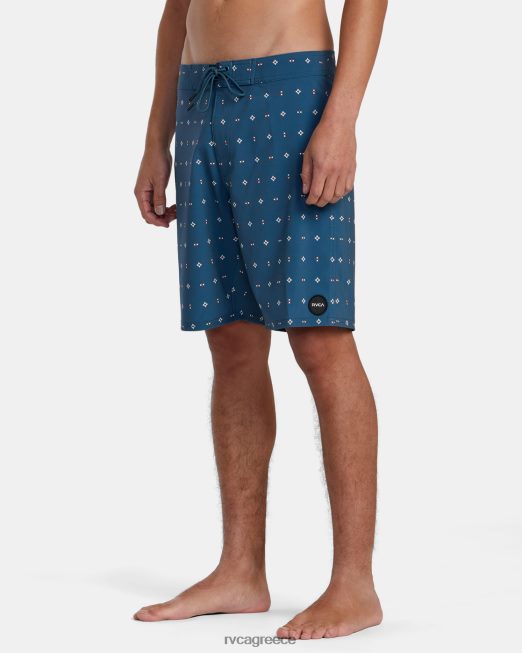 R422N81010 va boardshort 19 RVCA για άνδρες και γυναίκες μπλε πάπιας πυθμένα