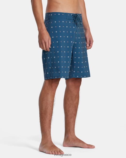 R422N81010 va boardshort 19 RVCA για άνδρες και γυναίκες μπλε πάπιας πυθμένα