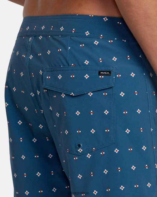 R422N81010 va boardshort 19 RVCA για άνδρες και γυναίκες μπλε πάπιας πυθμένα