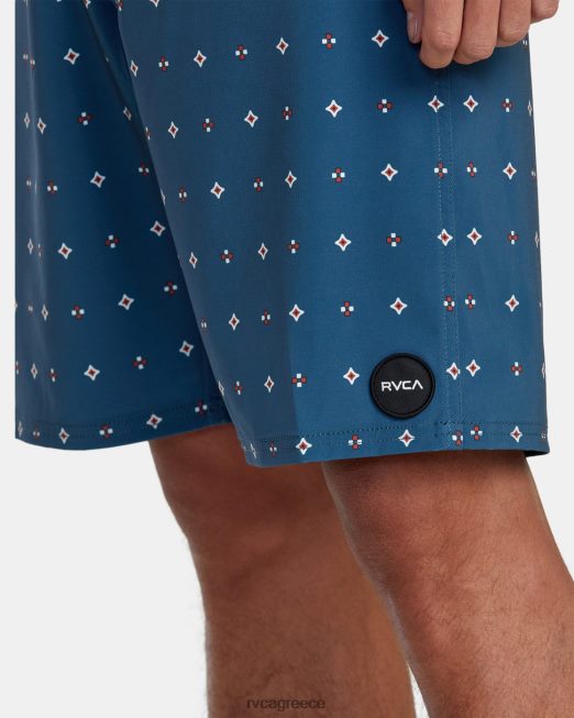 R422N81010 va boardshort 19 RVCA για άνδρες και γυναίκες μπλε πάπιας πυθμένα