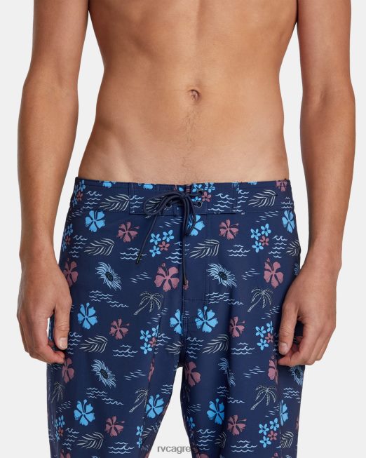 R422N81011 va boardshort 19 RVCA για άνδρες και γυναίκες ΠΟΛΕΜΙΚΟ ΝΑΥΤΙΚΟ πυθμένα