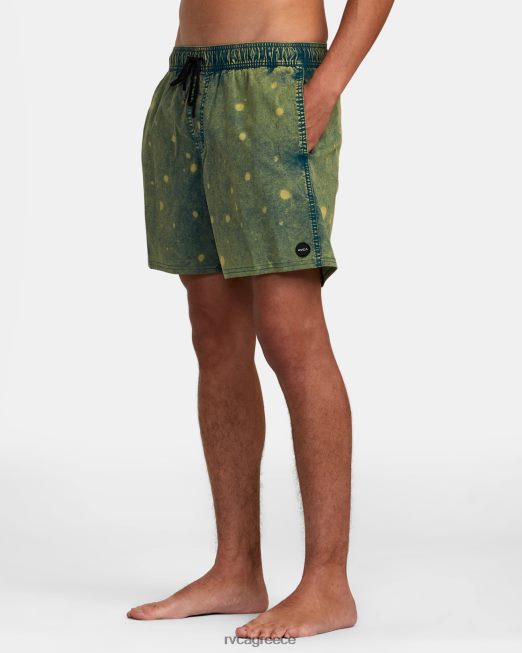 R422N81014 μανιακό ελαστικό σορτς μέσης βαμμένο με γραβάτα 17 RVCA για άνδρες και γυναίκες έλος πυθμένα