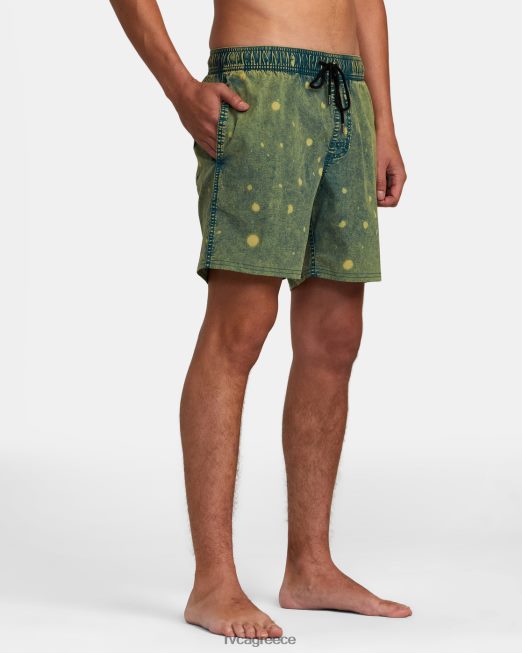 R422N81014 μανιακό ελαστικό σορτς μέσης βαμμένο με γραβάτα 17 RVCA για άνδρες και γυναίκες έλος πυθμένα