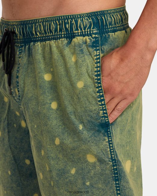 R422N81014 μανιακό ελαστικό σορτς μέσης βαμμένο με γραβάτα 17 RVCA για άνδρες και γυναίκες έλος πυθμένα