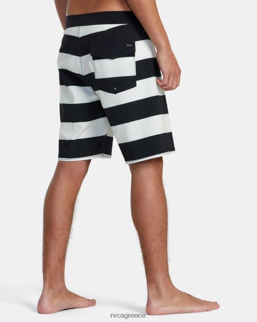 R422N81015 va boardshort 19 RVCA για άνδρες και γυναίκες μαύρο άσπρο πυθμένα