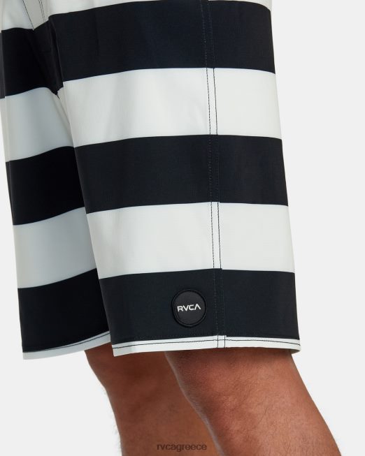 R422N81015 va boardshort 19 RVCA για άνδρες και γυναίκες μαύρο άσπρο πυθμένα