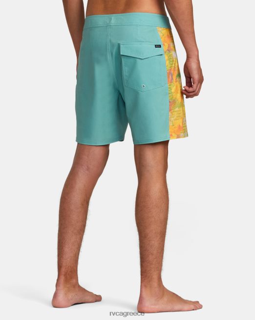 R422N81023 κομμένο φοίνικα 17 boardshort RVCA για άνδρες και γυναίκες πράσινη ομίχλη πυθμένα