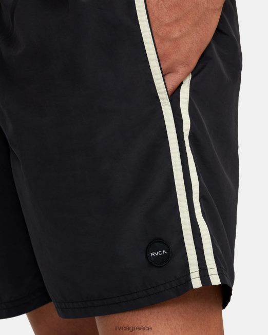 R422N81047 Σορτς σανίδα με ελαστική μέση 16 RVCA για άνδρες και γυναίκες μαύρος πυθμένα