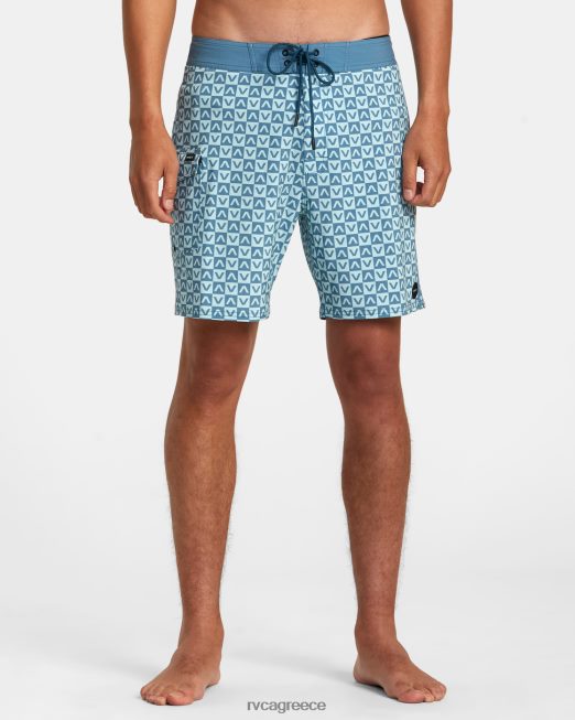 R422N8146 ανήσυχο παντελόνι 17 RVCA για άνδρες και γυναίκες μπλε πυθμένα