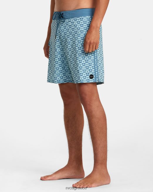 R422N8146 ανήσυχο παντελόνι 17 RVCA για άνδρες και γυναίκες μπλε πυθμένα