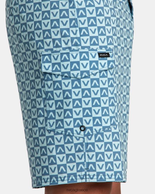 R422N8146 ανήσυχο παντελόνι 17 RVCA για άνδρες και γυναίκες μπλε πυθμένα