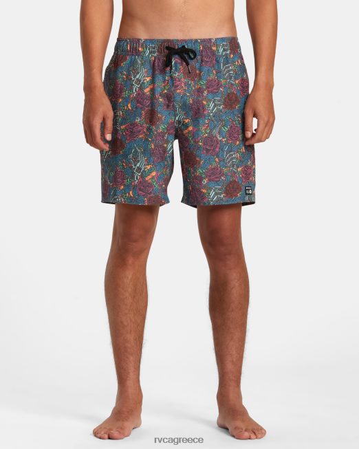 R422N8185 Σορτς σανίδα ελαστική μέσης martin ander 17 RVCA για άνδρες και γυναίκες πολυ πυθμένα