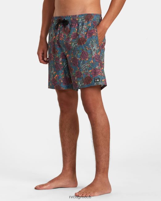 R422N8185 Σορτς σανίδα ελαστική μέσης martin ander 17 RVCA για άνδρες και γυναίκες πολυ πυθμένα