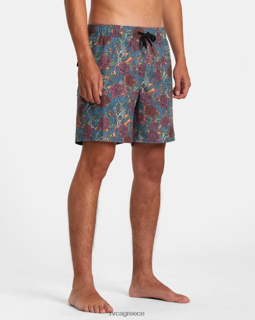 R422N8185 Σορτς σανίδα ελαστική μέσης martin ander 17 RVCA για άνδρες και γυναίκες πολυ πυθμένα