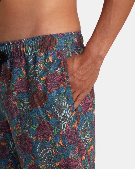 R422N8185 Σορτς σανίδα ελαστική μέσης martin ander 17 RVCA για άνδρες και γυναίκες πολυ πυθμένα