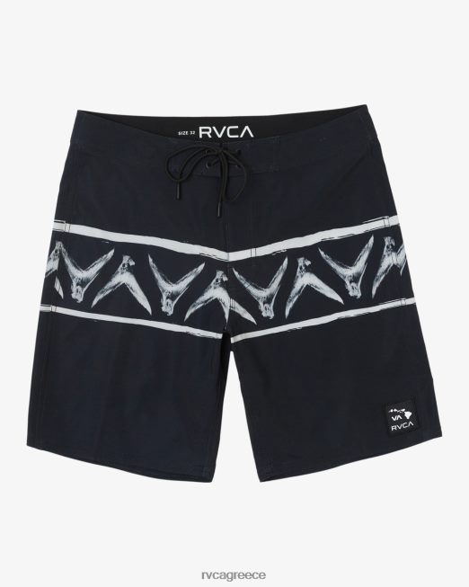 R422N8189 θρύλος της Χαβάης και mana boardshorts 18 RVCA για άνδρες και γυναίκες μαύρος πυθμένα