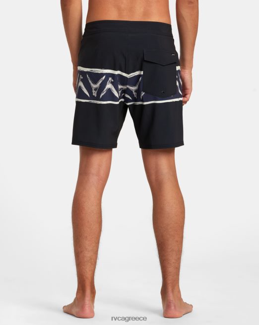R422N8189 θρύλος της Χαβάης και mana boardshorts 18 RVCA για άνδρες και γυναίκες μαύρος πυθμένα