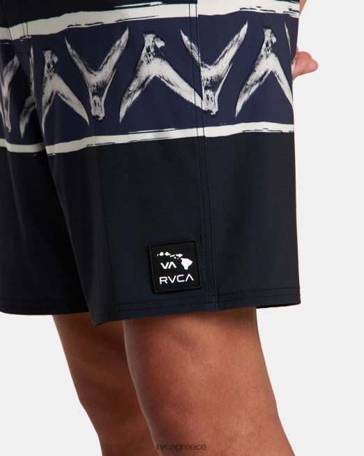 R422N8189 θρύλος της Χαβάης και mana boardshorts 18 RVCA για άνδρες και γυναίκες μαύρος πυθμένα