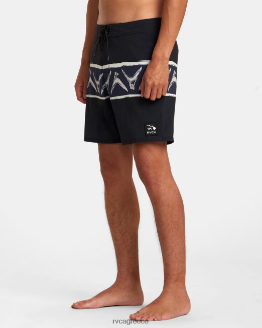 R422N8189 θρύλος της Χαβάης και mana boardshorts 18 RVCA για άνδρες και γυναίκες μαύρος πυθμένα
