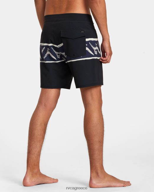 R422N8189 θρύλος της Χαβάης και mana boardshorts 18 RVCA για άνδρες και γυναίκες μαύρος πυθμένα