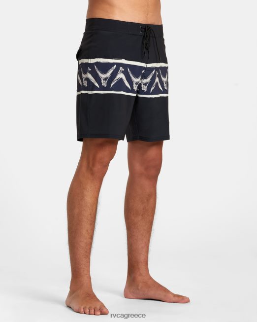 R422N8189 θρύλος της Χαβάης και mana boardshorts 18 RVCA για άνδρες και γυναίκες μαύρος πυθμένα