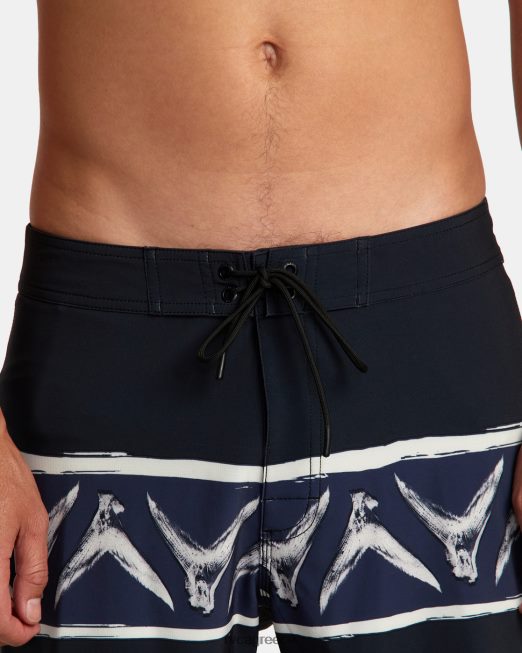 R422N8189 θρύλος της Χαβάης και mana boardshorts 18 RVCA για άνδρες και γυναίκες μαύρος πυθμένα
