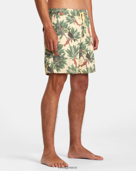 R422N8198 Barnes ελαστικό σορτς μέσης 17 RVCA για άνδρες και γυναίκες μπανάνα πυθμένα