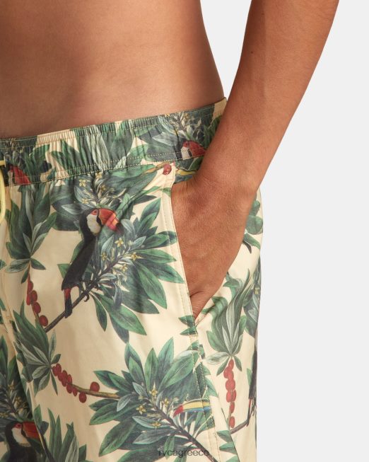 R422N8198 Barnes ελαστικό σορτς μέσης 17 RVCA για άνδρες και γυναίκες μπανάνα πυθμένα