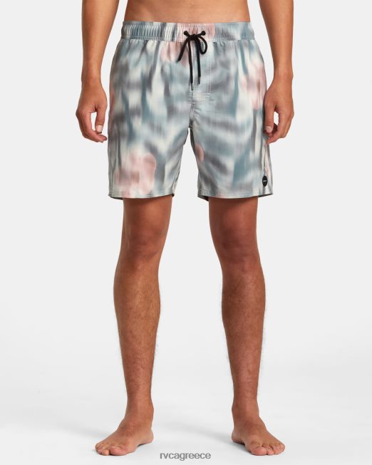 R422N8209 Πέρυ 17 ελαστικό σορτς μέσης RVCA για άνδρες και γυναίκες λευκαντικό πυθμένα