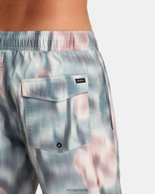 R422N8209 Πέρυ 17 ελαστικό σορτς μέσης RVCA για άνδρες και γυναίκες λευκαντικό πυθμένα