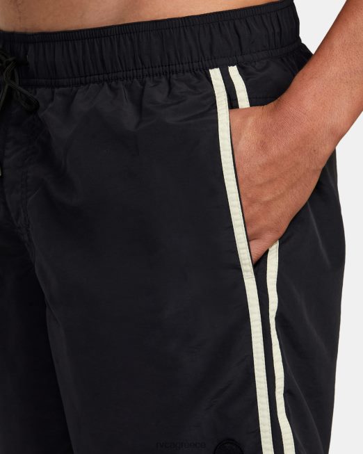 R422N8297 Σορτς σανίδα με ελαστική μέση 16 RVCA για άνδρες και γυναίκες μαύρος πυθμένα