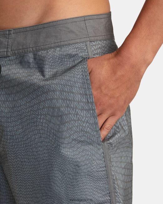 R422N8326 σορτς freeport 16 RVCA για άνδρες και γυναίκες μαύρος πυθμένα