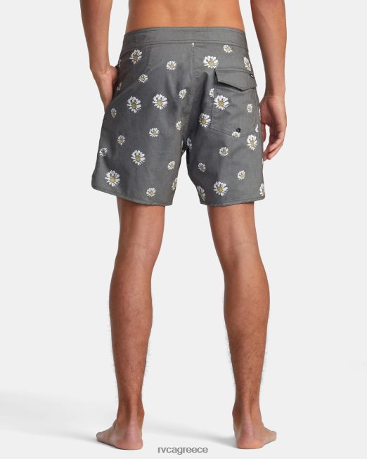 R422N8330 σορτς freeport 16 RVCA για άνδρες και γυναίκες μαύρο φλοράλ πυθμένα