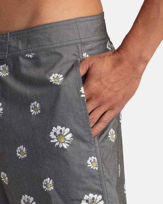 R422N8330 σορτς freeport 16 RVCA για άνδρες και γυναίκες μαύρο φλοράλ πυθμένα