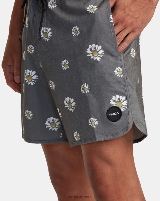 R422N8330 σορτς freeport 16 RVCA για άνδρες και γυναίκες μαύρο φλοράλ πυθμένα