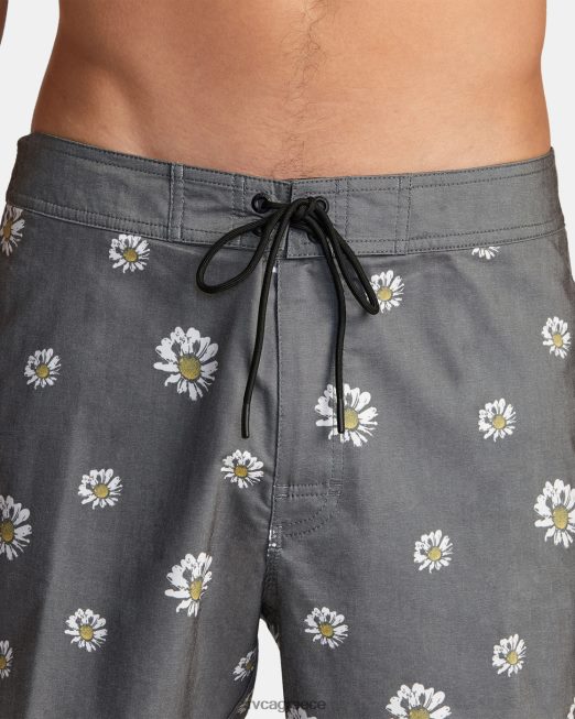 R422N8330 σορτς freeport 16 RVCA για άνδρες και γυναίκες μαύρο φλοράλ πυθμένα