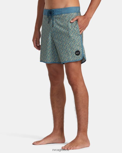 R422N8334 σορτς freeport 16 RVCA για άνδρες και γυναίκες μπλε πάπιας πυθμένα