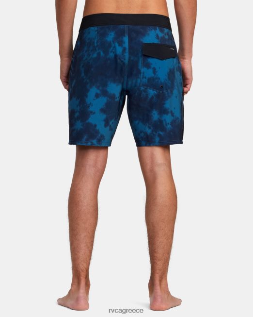 R422N8354 επιτραπέζιο σορτς apex 18 RVCA για άνδρες και γυναίκες μπλε βαφή γραβάτας πυθμένα