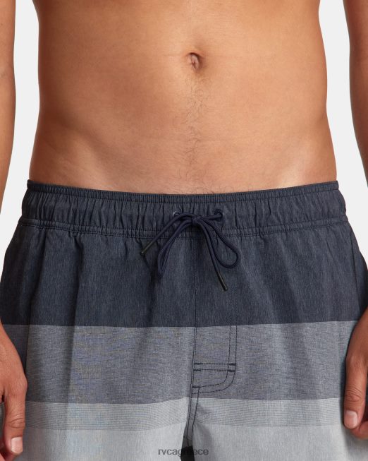 R422N839 westport yarndye ελαστικό σορτς μέσης 17 RVCA για άνδρες και γυναίκες κυκλοθυμικό μπλε πυθμένα