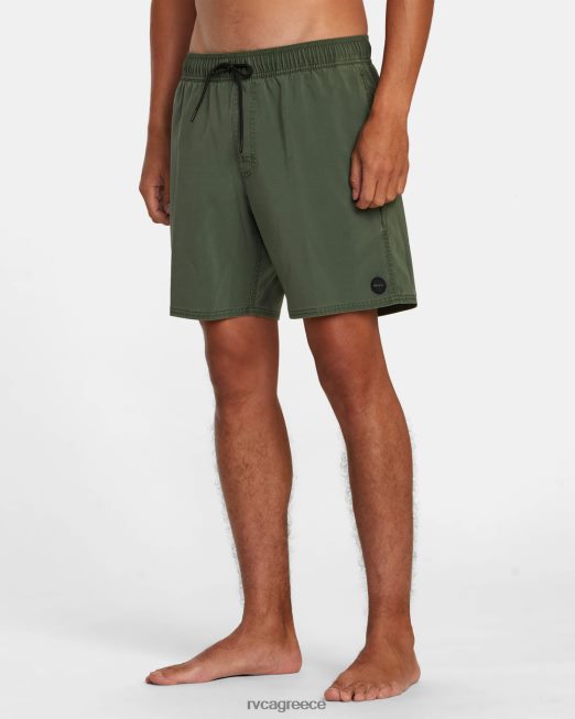 R422N8447 va pigment ελαστικό σορτς μέσης 17 RVCA για άνδρες και γυναίκες νεφρίτης πυθμένα