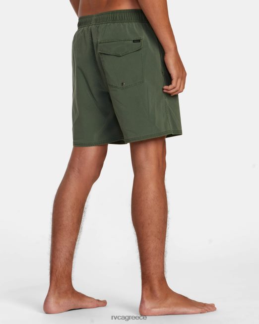 R422N8447 va pigment ελαστικό σορτς μέσης 17 RVCA για άνδρες και γυναίκες νεφρίτης πυθμένα