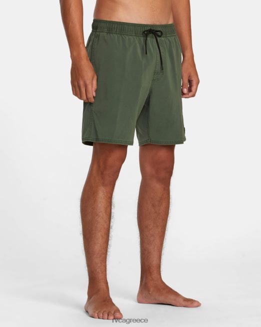 R422N8447 va pigment ελαστικό σορτς μέσης 17 RVCA για άνδρες και γυναίκες νεφρίτης πυθμένα