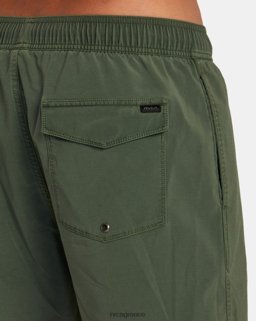 R422N8447 va pigment ελαστικό σορτς μέσης 17 RVCA για άνδρες και γυναίκες νεφρίτης πυθμένα