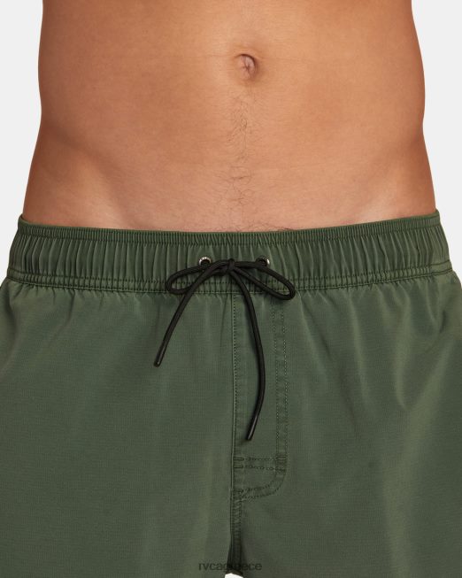 R422N8447 va pigment ελαστικό σορτς μέσης 17 RVCA για άνδρες και γυναίκες νεφρίτης πυθμένα