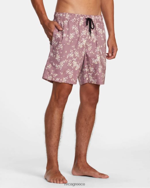 R422N8481 Barnes ελαστικό σορτς μέσης 17 RVCA για άνδρες και γυναίκες λεβάντα πυθμένα