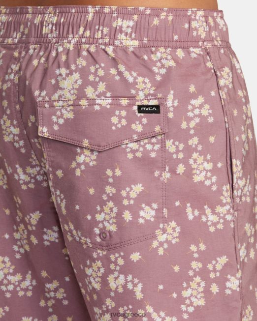 R422N8481 Barnes ελαστικό σορτς μέσης 17 RVCA για άνδρες και γυναίκες λεβάντα πυθμένα