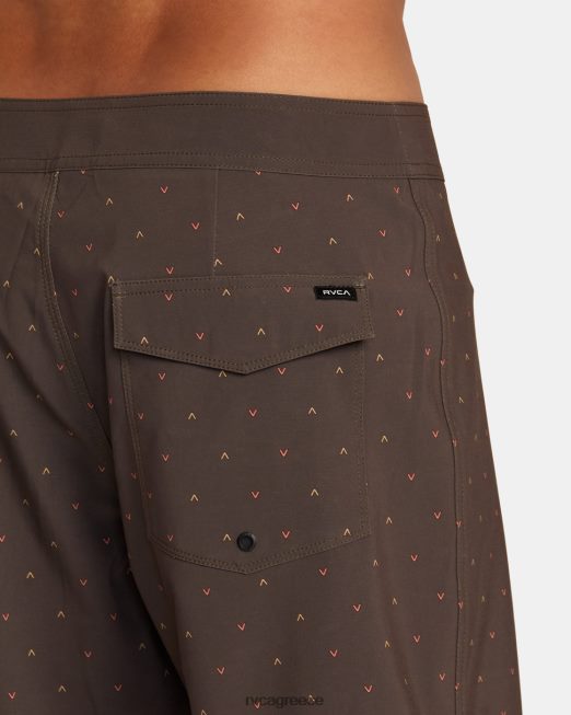 R422N8485 va boardshort 19 RVCA για άνδρες και γυναίκες καφέ βομβάης πυθμένα