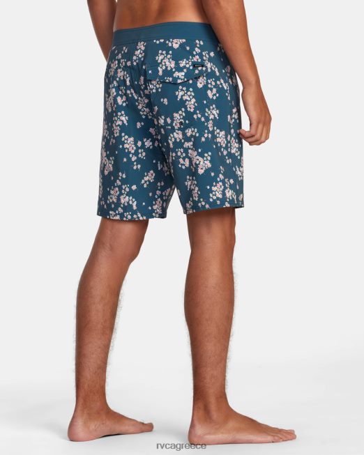 R422N8492 va pigment ελαστική μέση RVCA για άνδρες και γυναίκες μπλε πάπιας πυθμένα